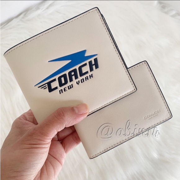 NWT Coach 3 in 1 Leather Wallet with Coach Motif and ID Card Insert - Picture 2 of 13